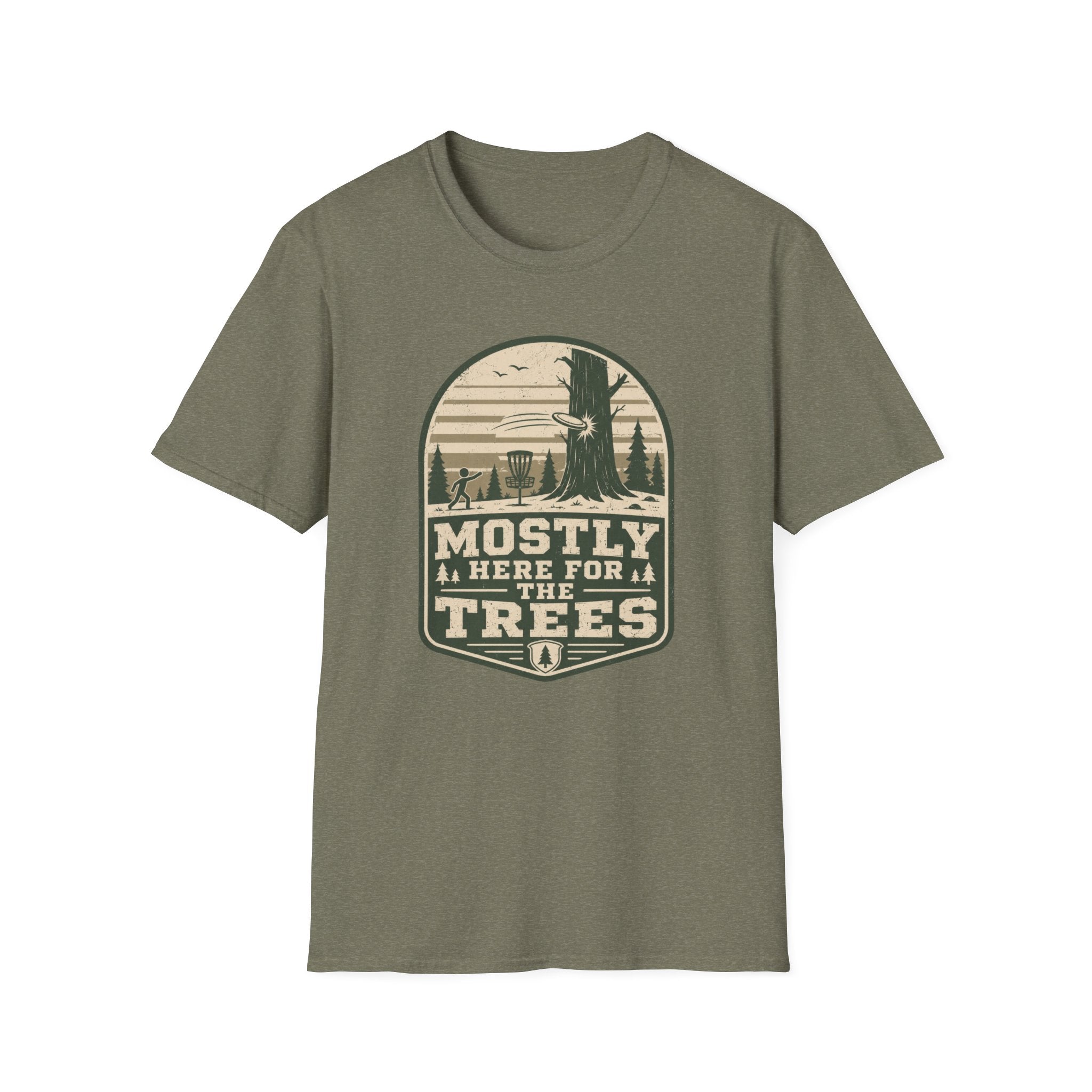 Mostly Here For the TreesVintage Disc Golf T-Shirt