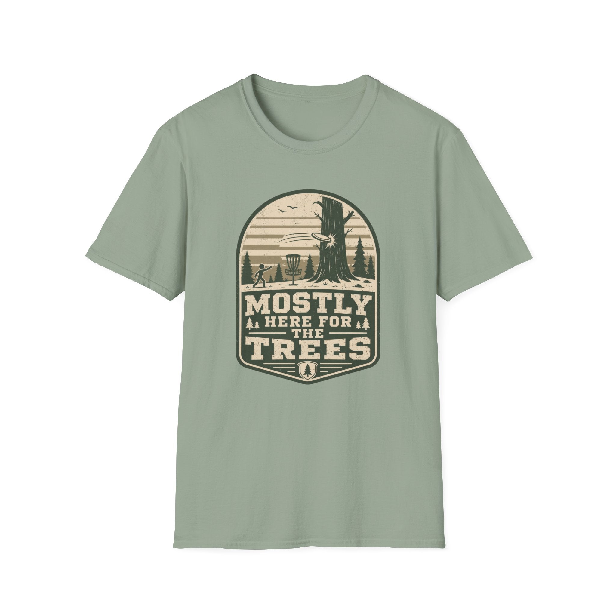 Mostly Here For the TreesVintage Disc Golf T-Shirt