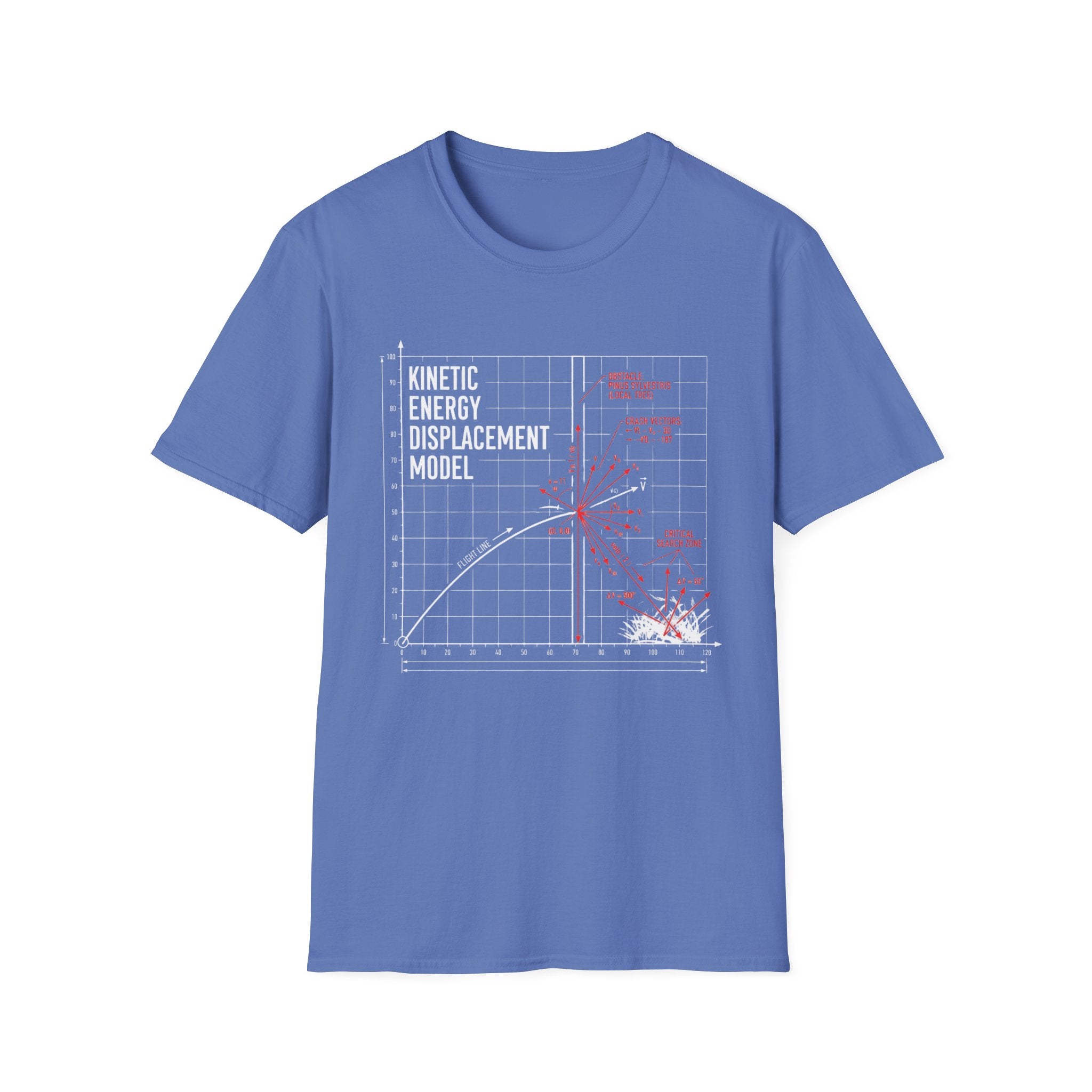 Kinetic Energy Displacement Model Vintage Disc Golf T-Shirt