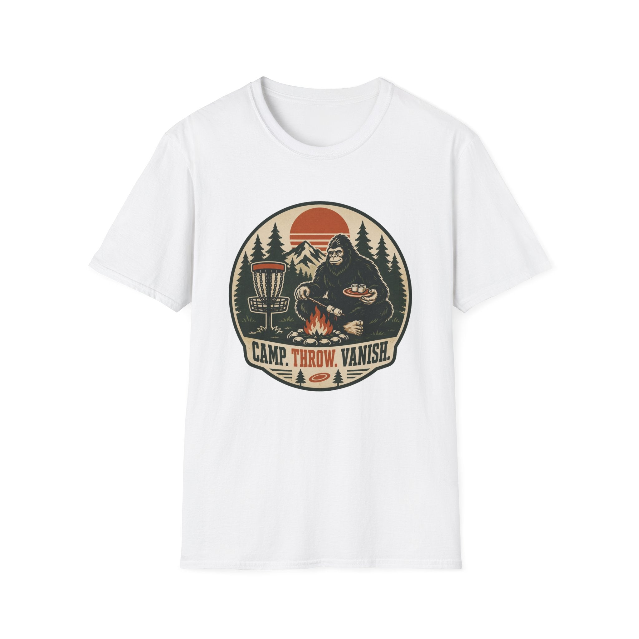 Camp, Throw, Vanish Vintage Disc Golf T-Shirt
