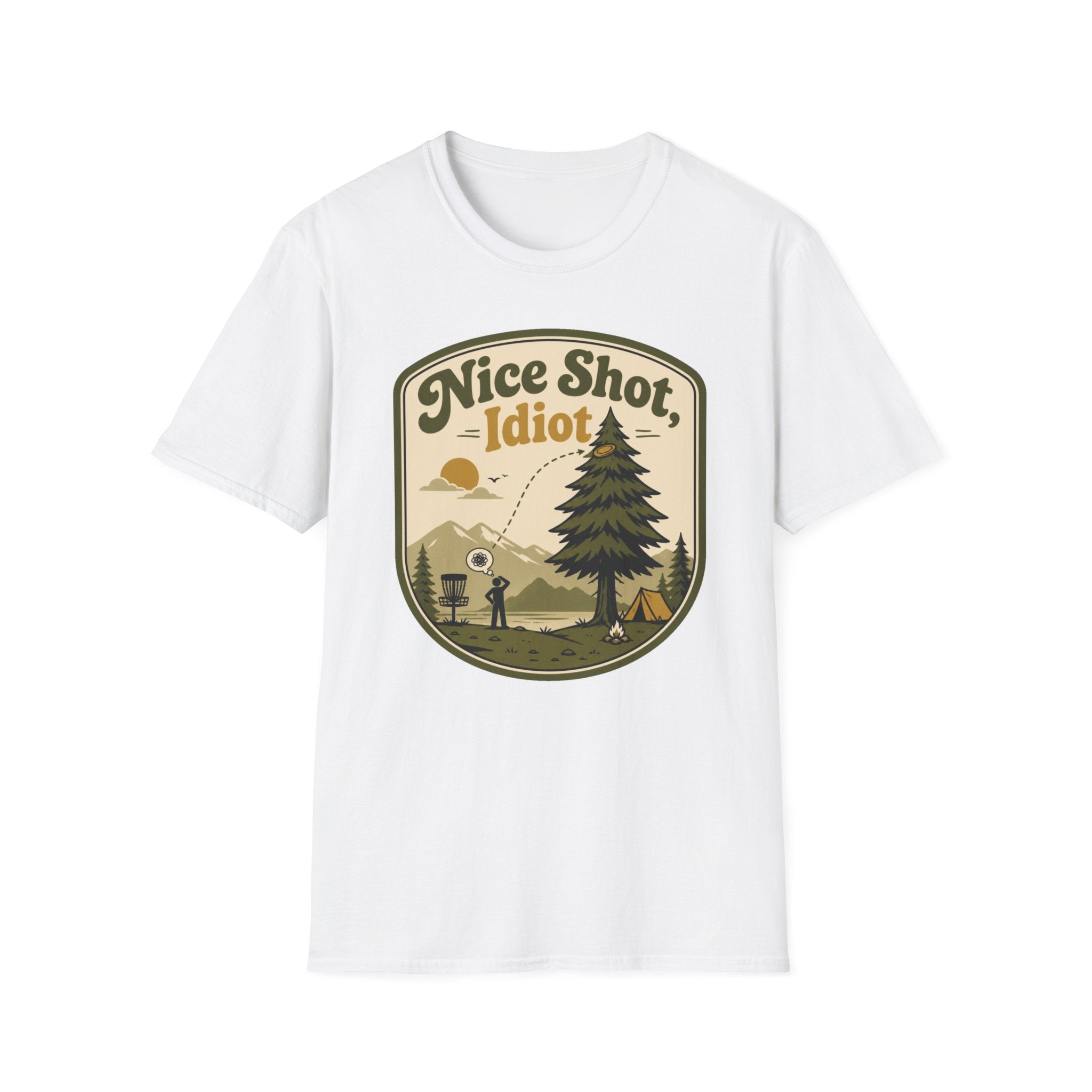 Nice Shot Idiot Vintage Disc Golf T-Shirt