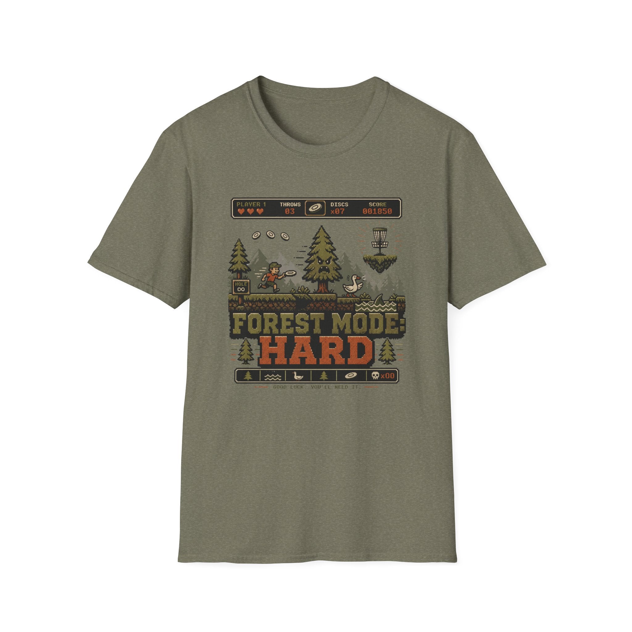 Forest Mode Hard Vintage Disc Golf T-Shirt