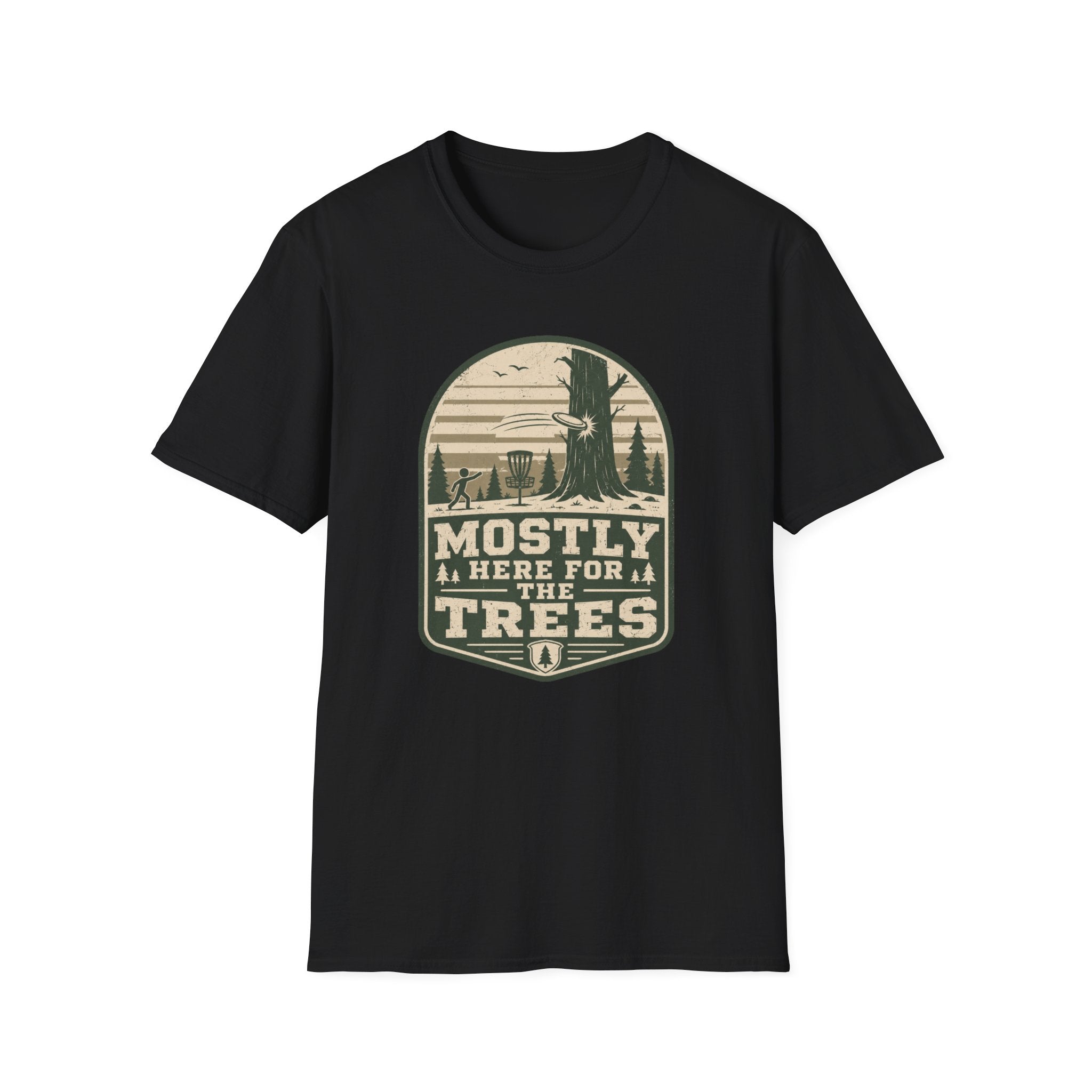 Mostly Here For the TreesVintage Disc Golf T-Shirt