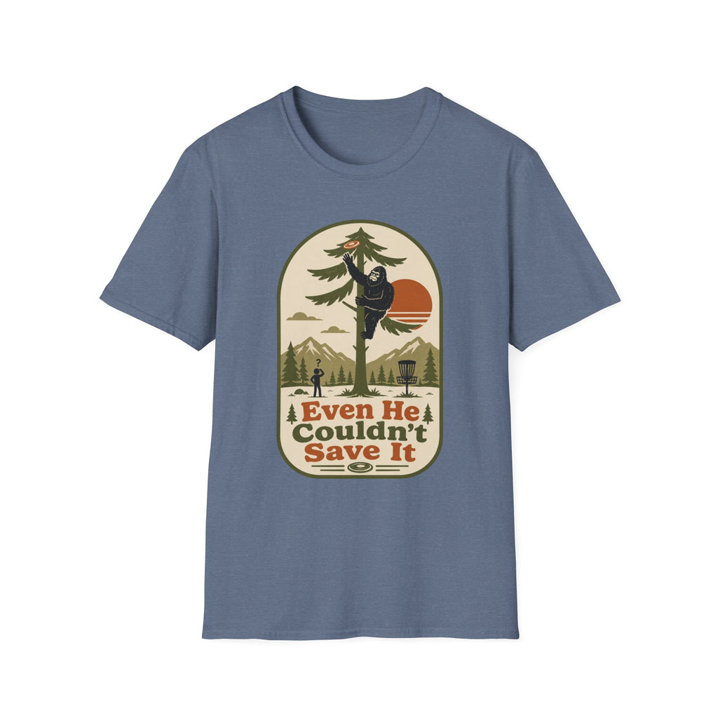 Even He Couldn't Save It Vintage Disc Golf T-Shirt