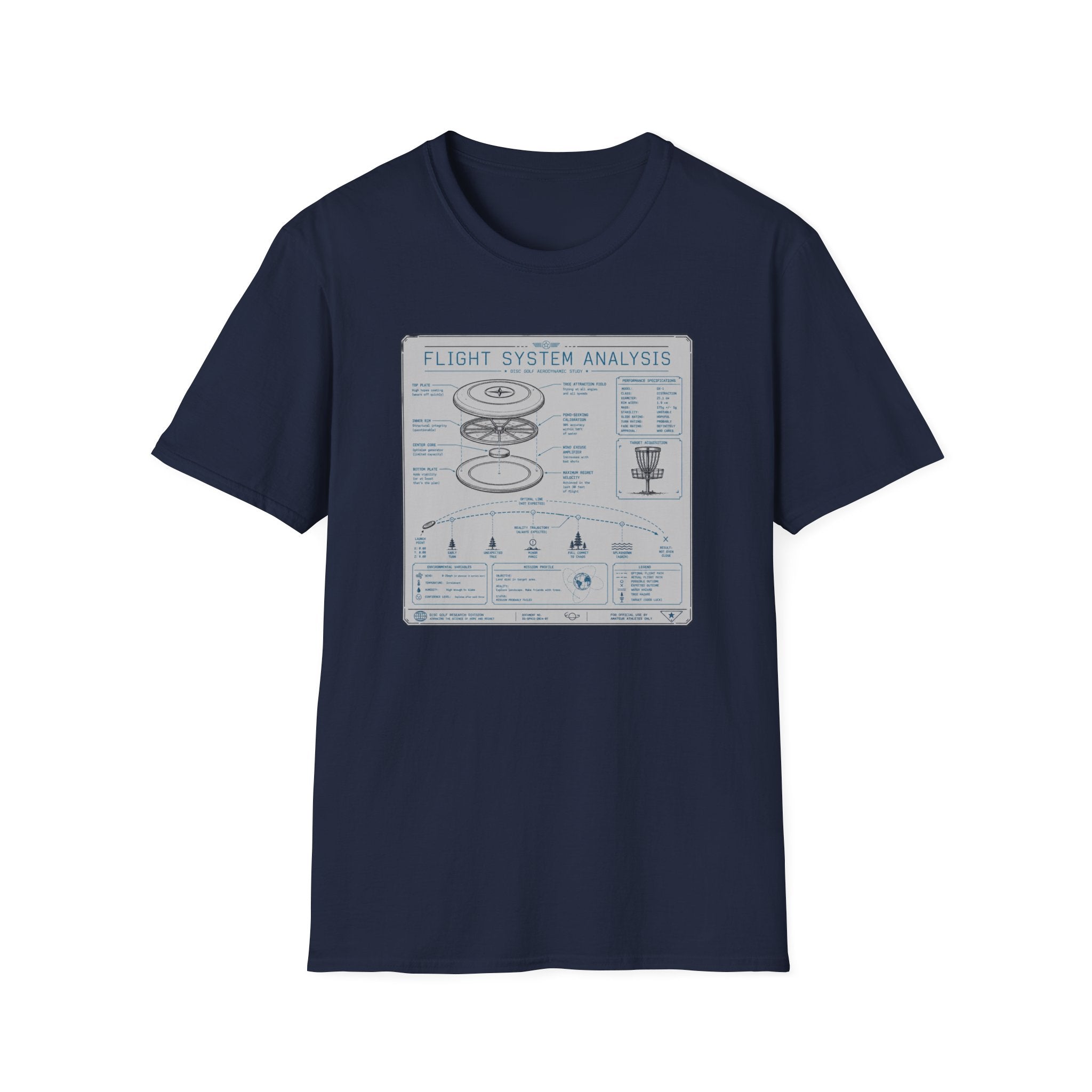Flight System Analysis Vintage Disc Golf T-Shirt