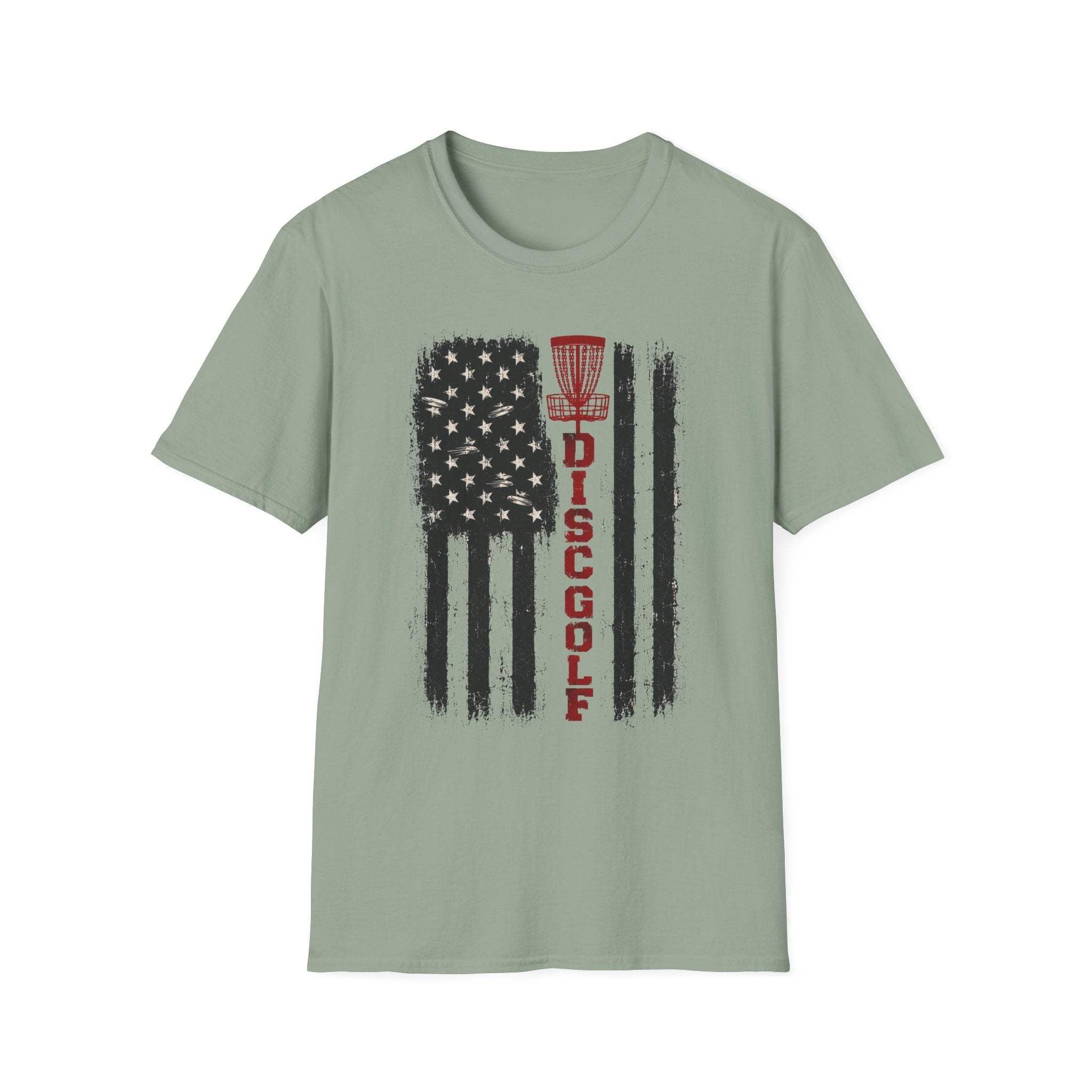DG Distressed Flag Vintage Disc Golf T-Shirt