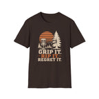 Grip It Rip It Regret It Vintage Disc Golf T-Shirt