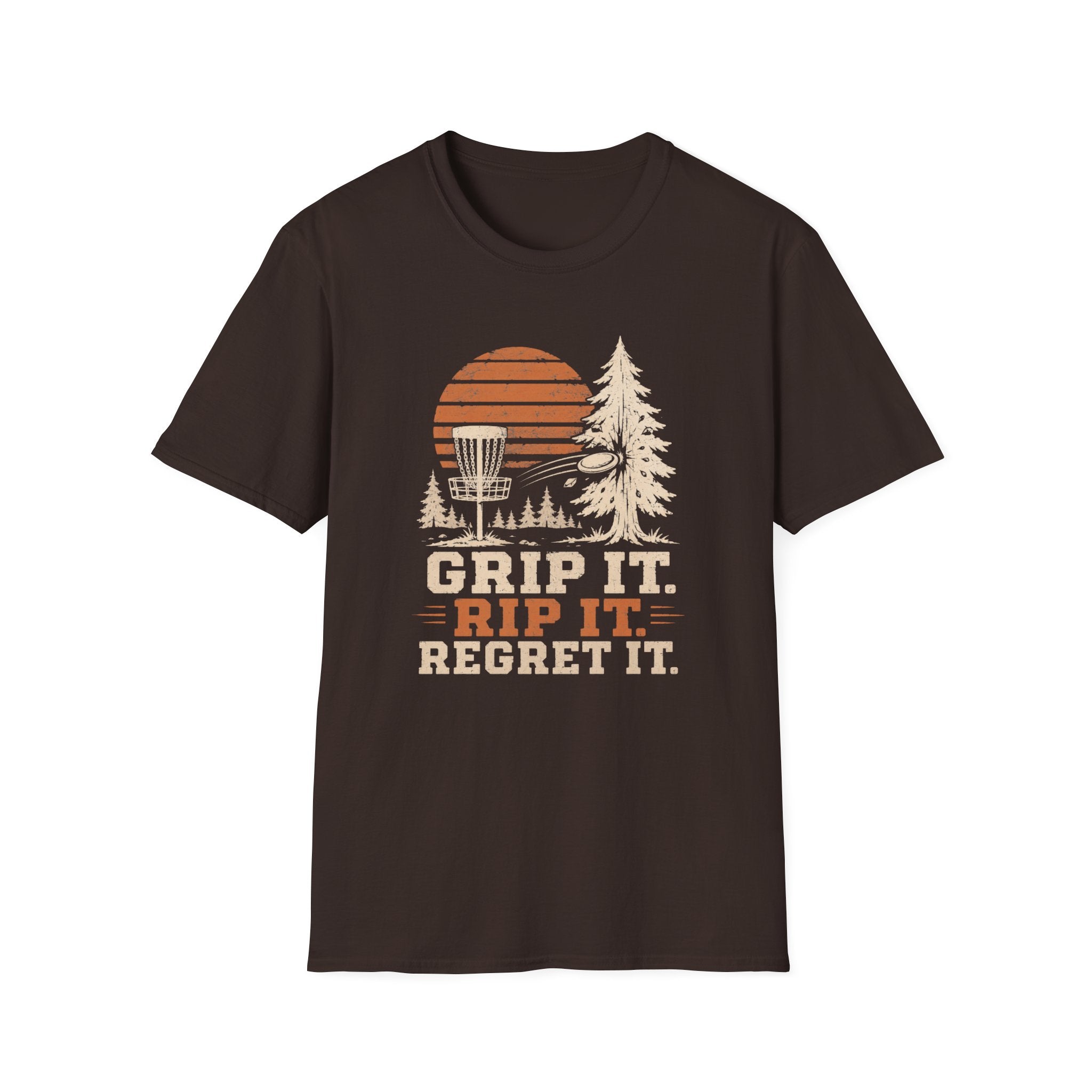 Grip It Rip It Regret It Vintage Disc Golf T-Shirt