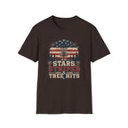 Stars Stripes and Tree Hits Vintage Disc Golf T-Shirt