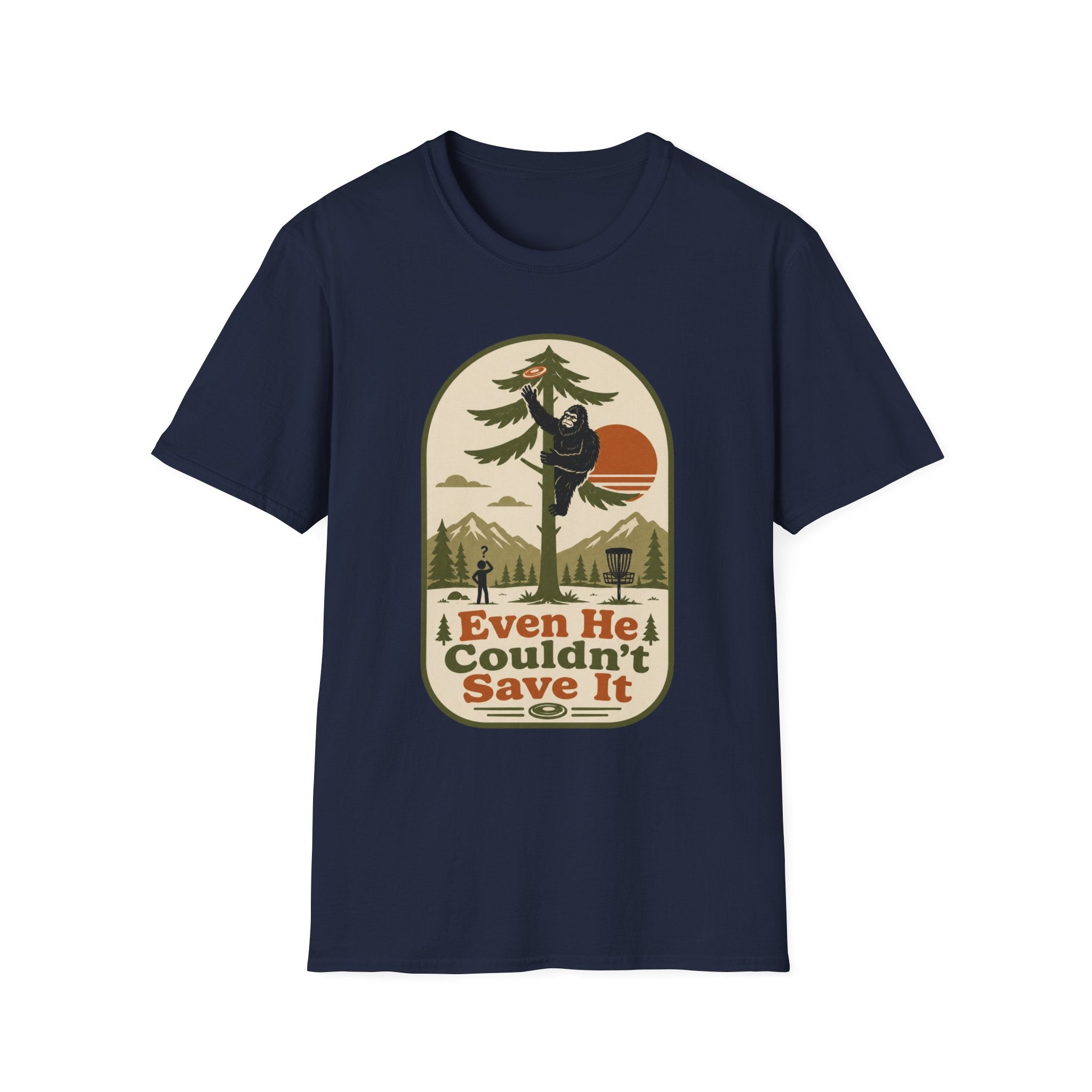 Even He Couldn't Save It Vintage Disc Golf T-Shirt