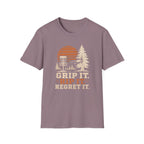 Grip It Rip It Regret It Vintage Disc Golf T-Shirt