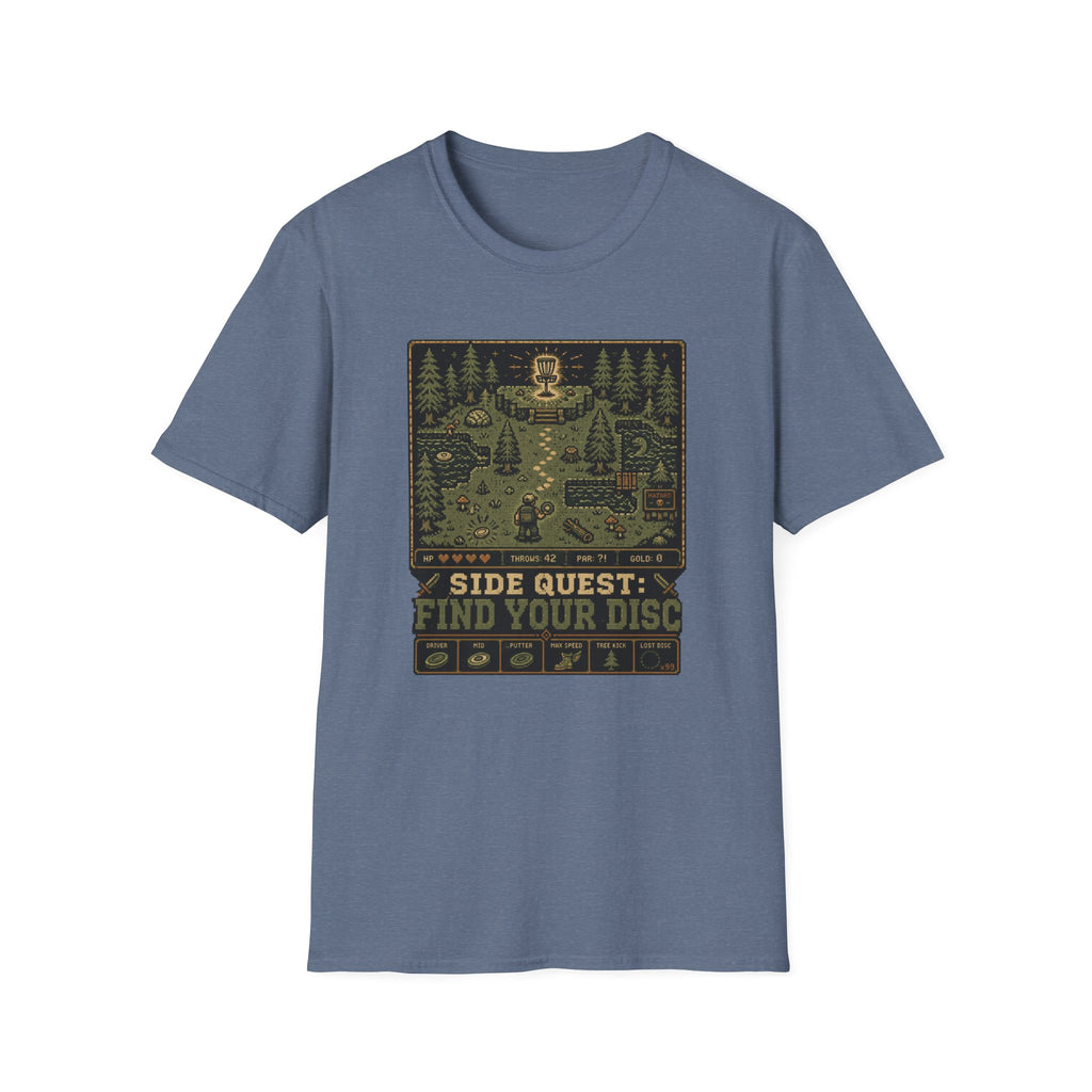 Side Quest Find Your Disc Vintage Disc Golf T-Shirt