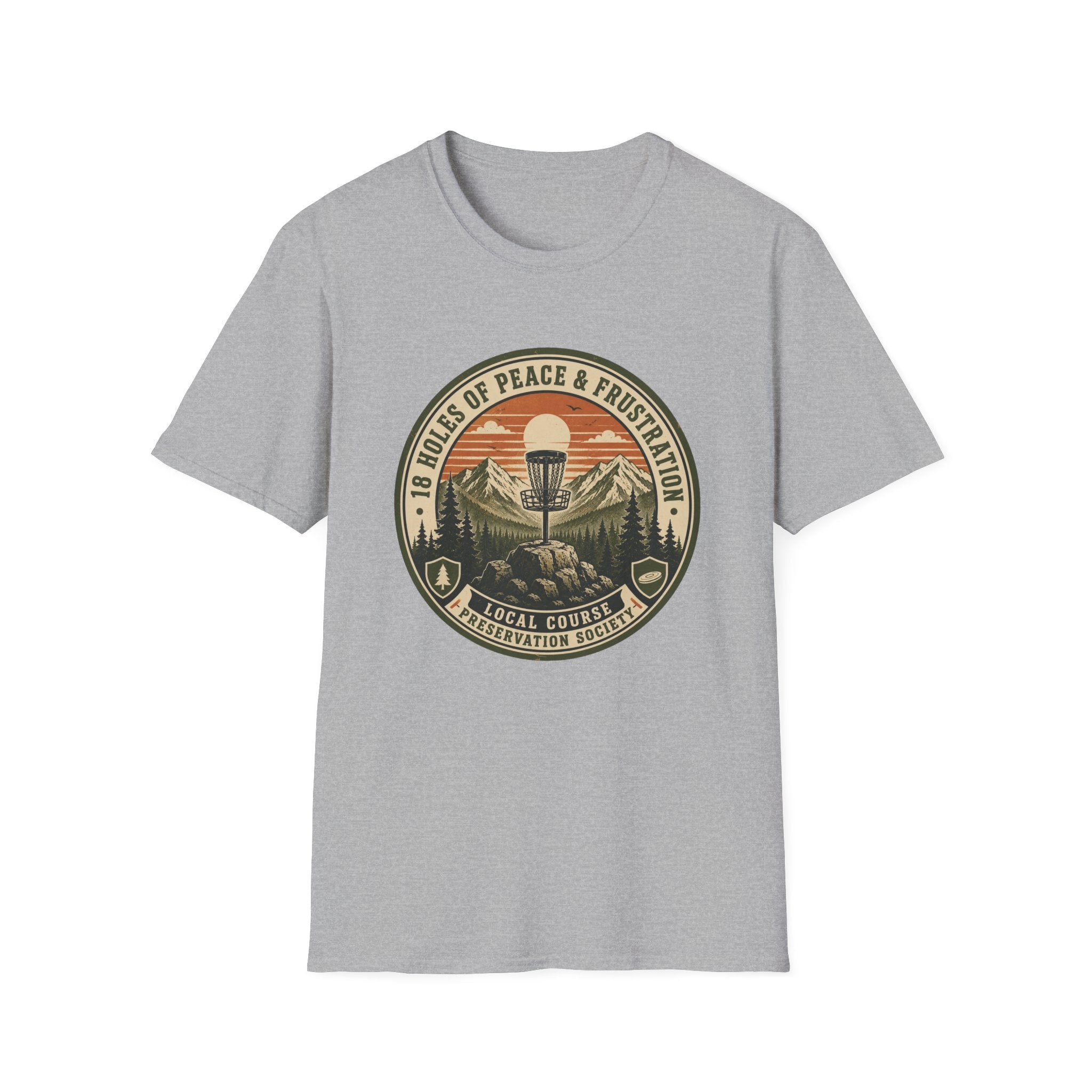 18 Holes of Peace & Frustration Vintage Disc Golf T-Shirt