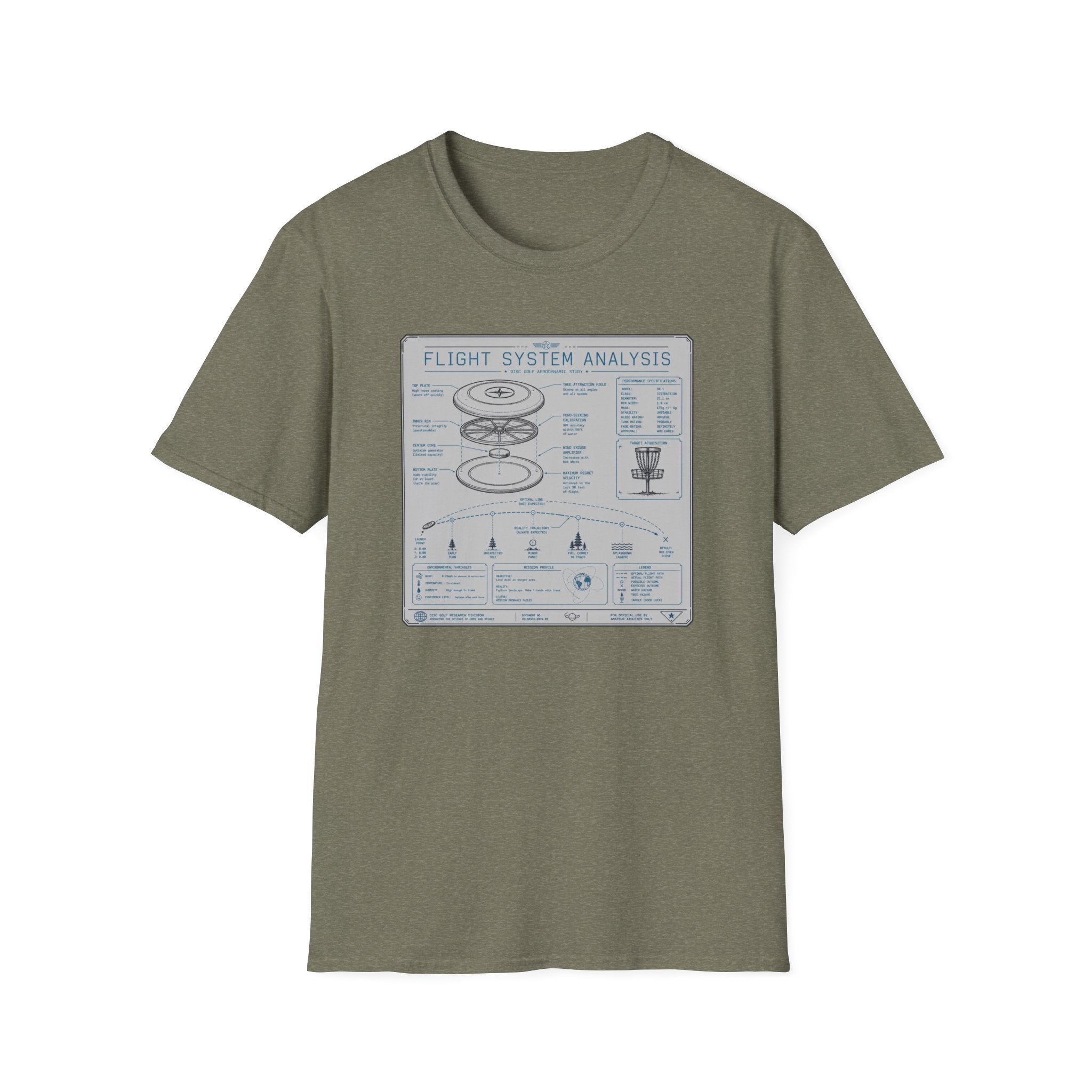 Flight System Analysis Vintage Disc Golf T-Shirt