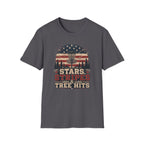 Stars Stripes and Tree Hits Vintage Disc Golf T-Shirt