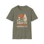 Grip It Rip It Regret It Vintage Disc Golf T-Shirt