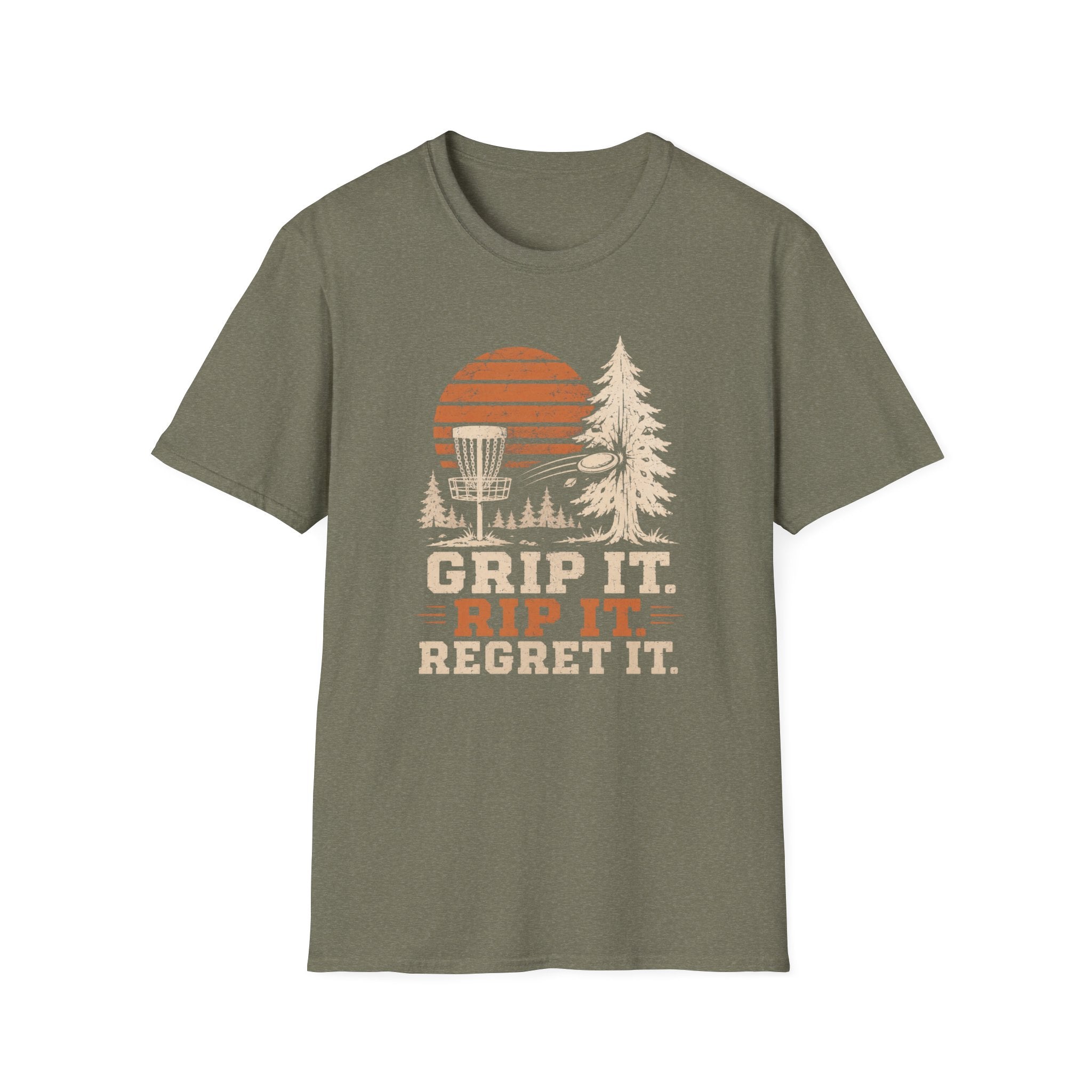 Grip It Rip It Regret It Vintage Disc Golf T-Shirt