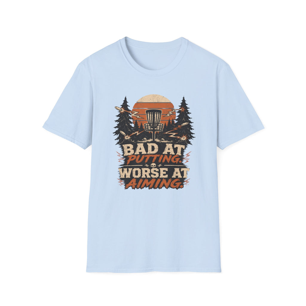 Bad at Putting - Worse at Aiming Vintage Disc Golf T-Shirt
