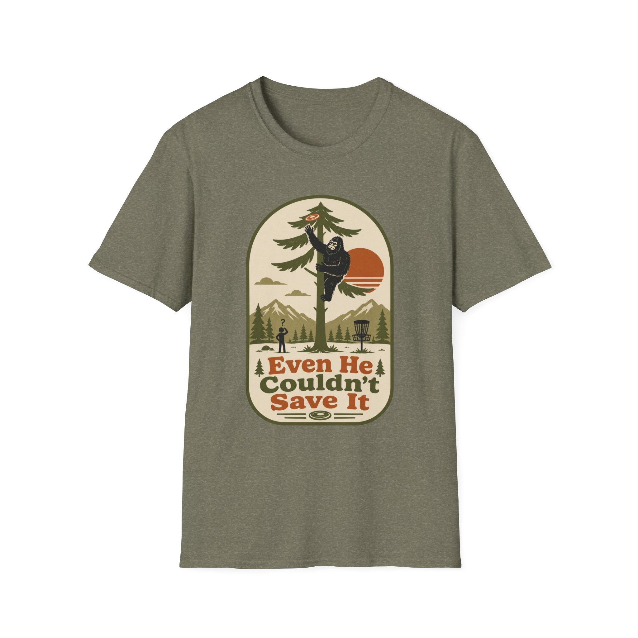 Even He Couldn't Save It Vintage Disc Golf T-Shirt