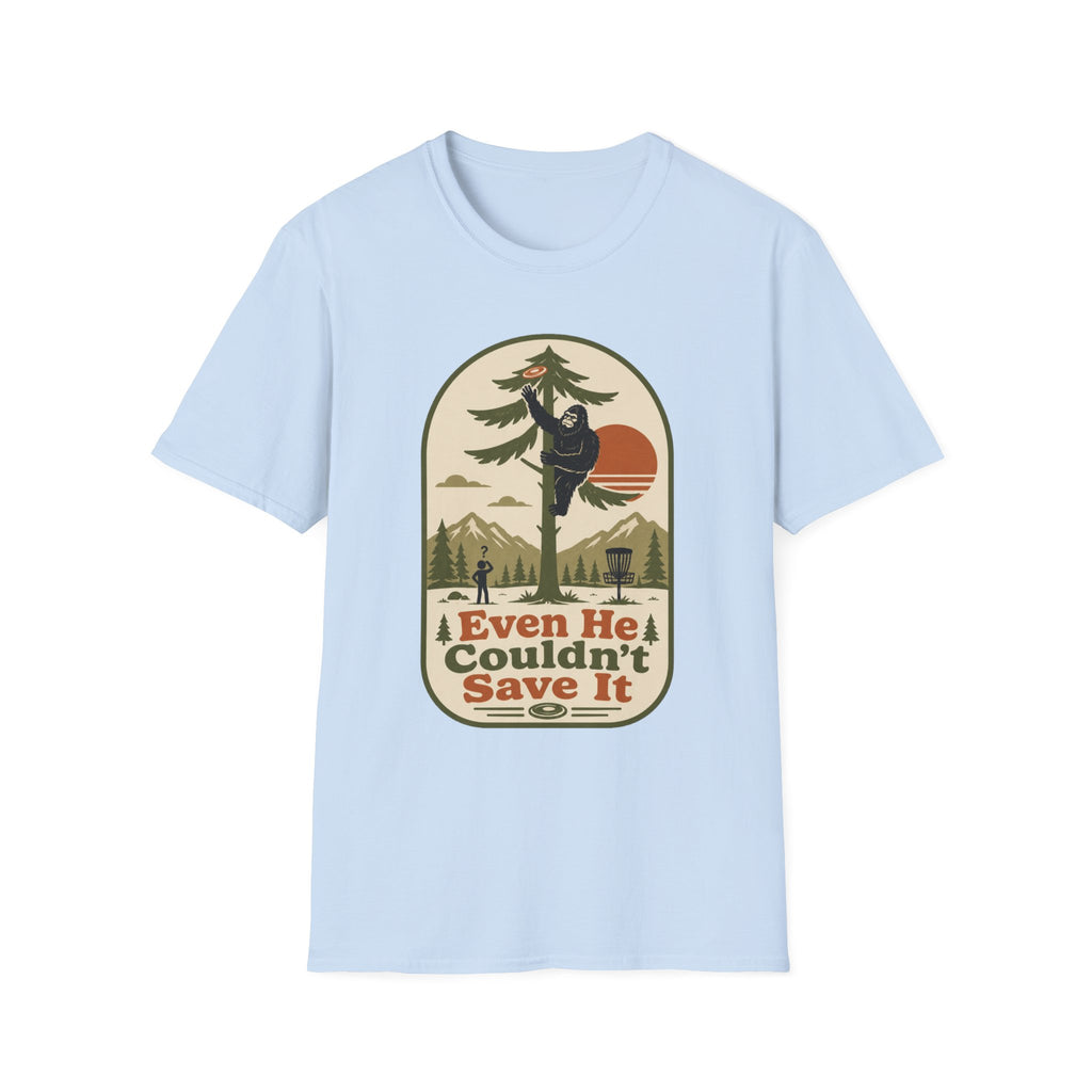Even He Couldn't Save It Vintage Disc Golf T-Shirt