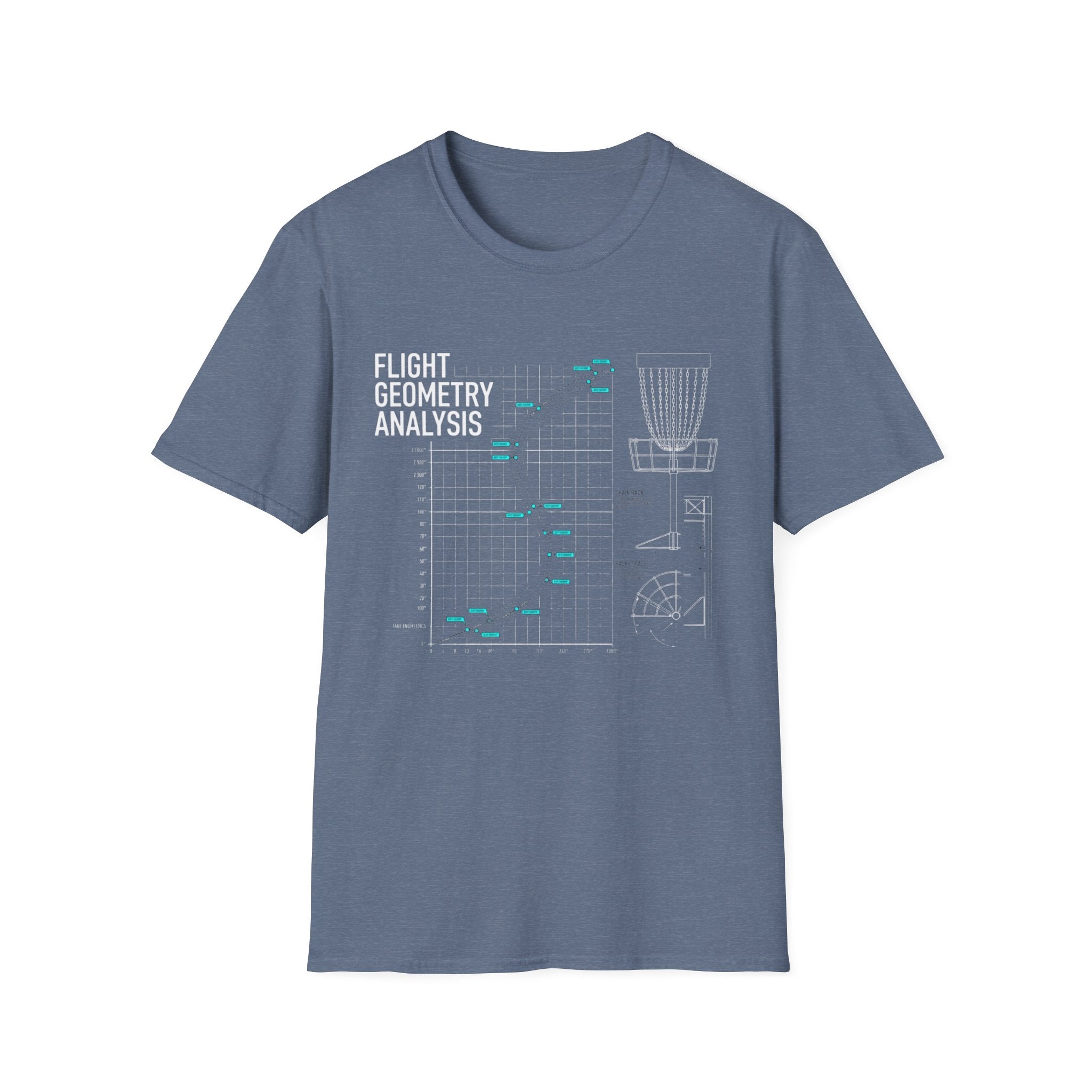 Flight Geometry Analysis Vintage Disc Golf T-Shirt