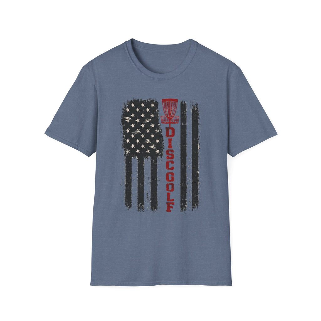 DG Distressed Flag Vintage Disc Golf T-Shirt