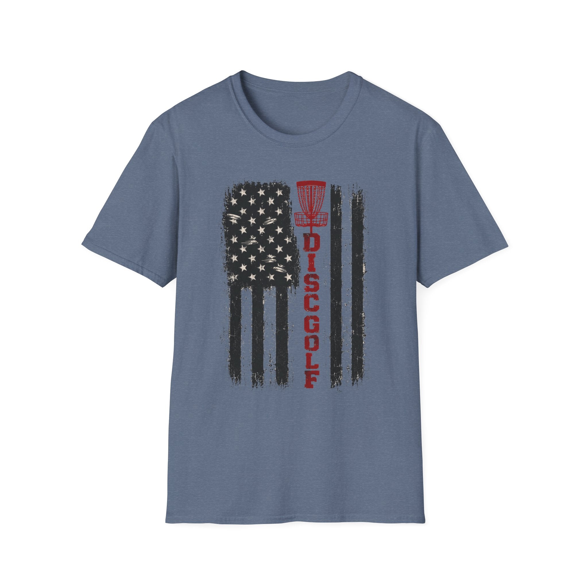 DG Distressed Flag Vintage Disc Golf T-Shirt