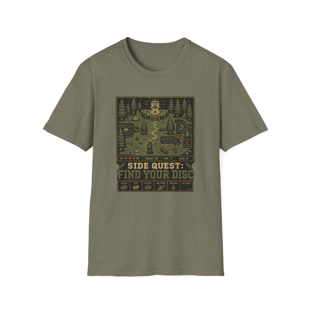 Side Quest Find Your Disc Vintage Disc Golf T-Shirt