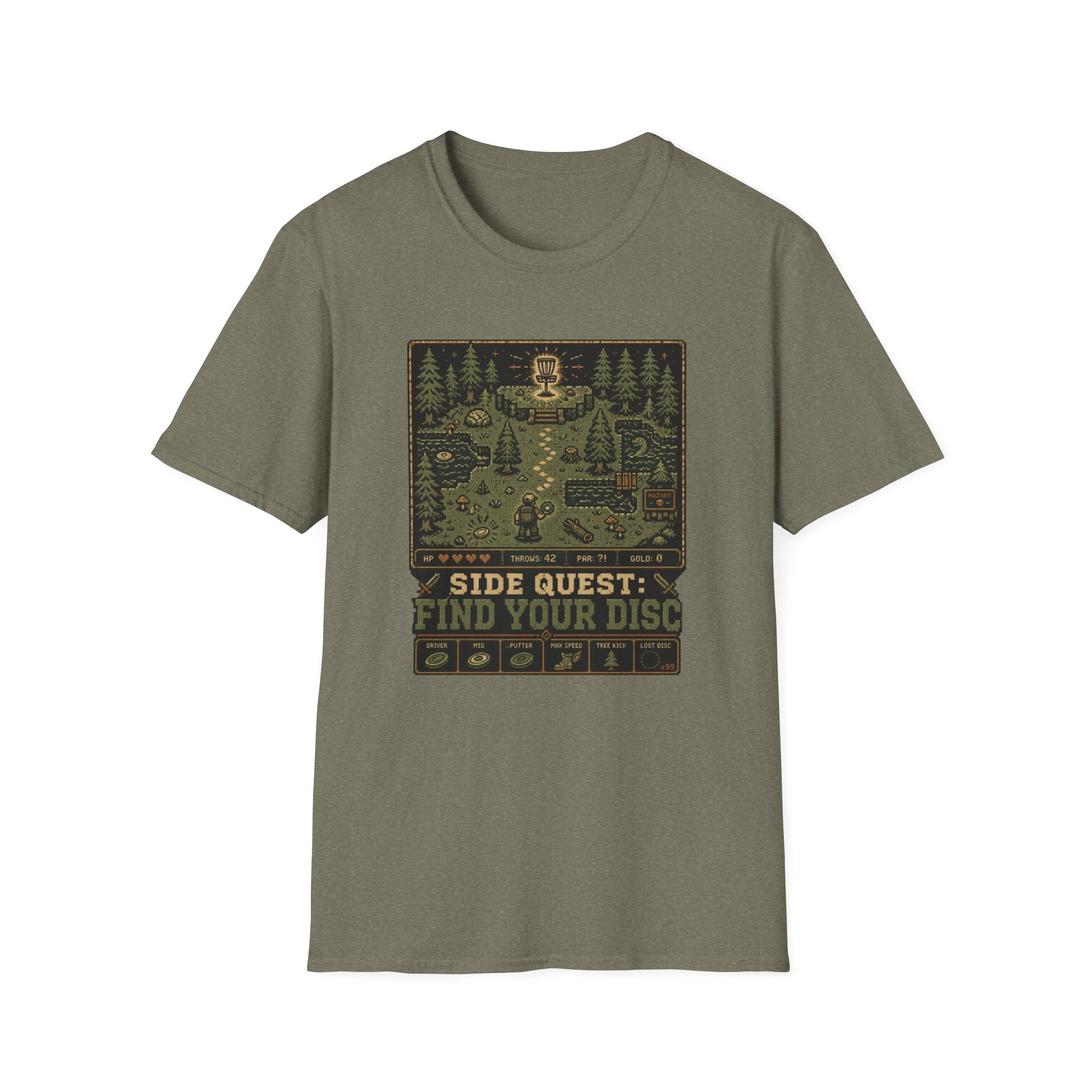 Side Quest Find Your Disc Vintage Disc Golf T-Shirt