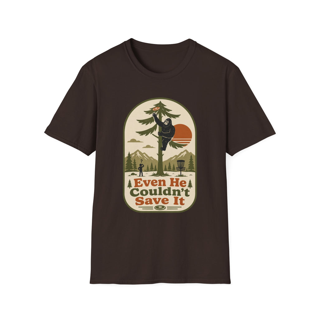 Even He Couldn't Save It Vintage Disc Golf T-Shirt