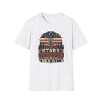 Stars Stripes and Tree Hits Vintage Disc Golf T-Shirt