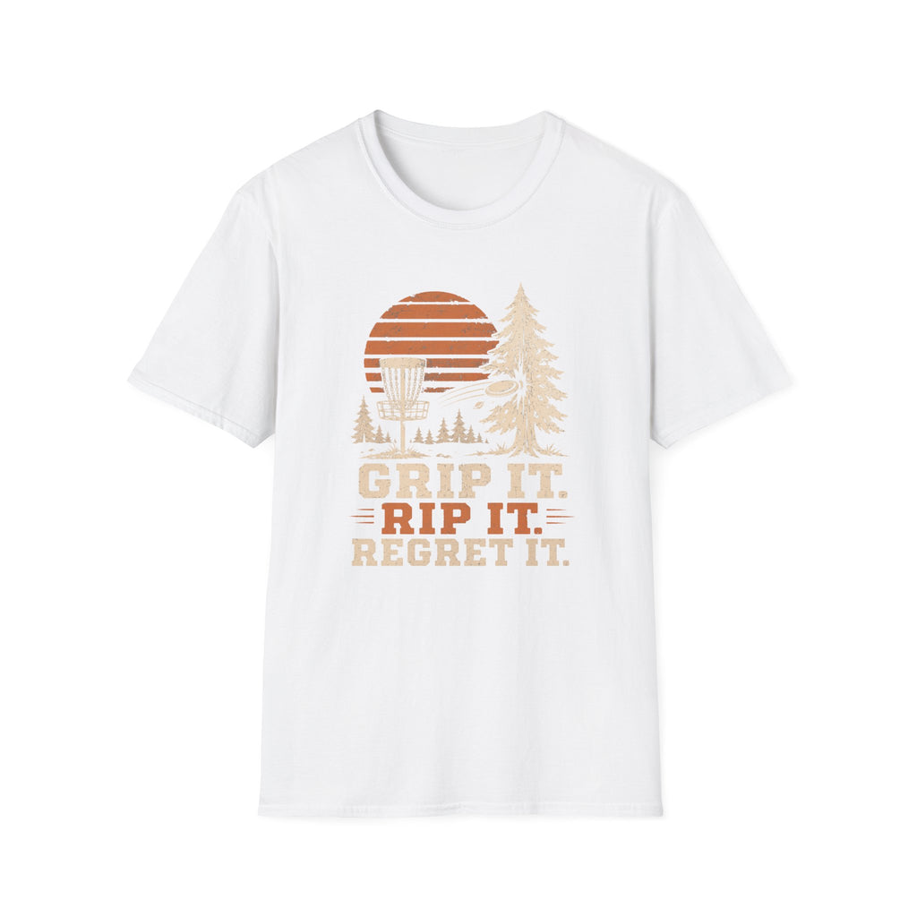 Grip It Rip It Regret It Vintage Disc Golf T-Shirt