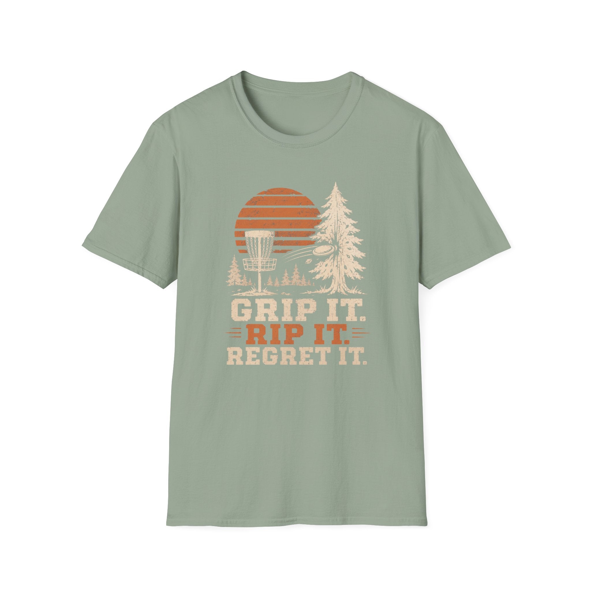 Grip It Rip It Regret It Vintage Disc Golf T-Shirt