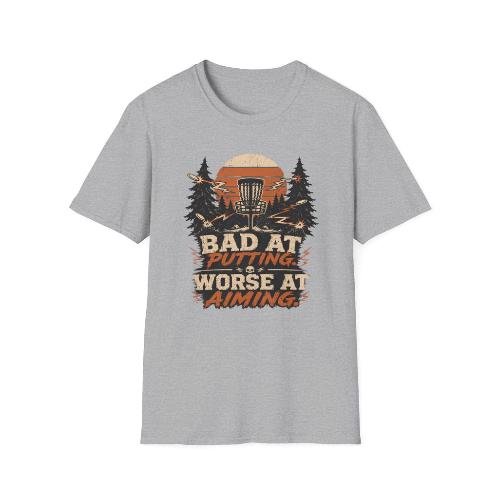 Bad at Putting - Worse at Aiming Vintage Disc Golf T-Shirt