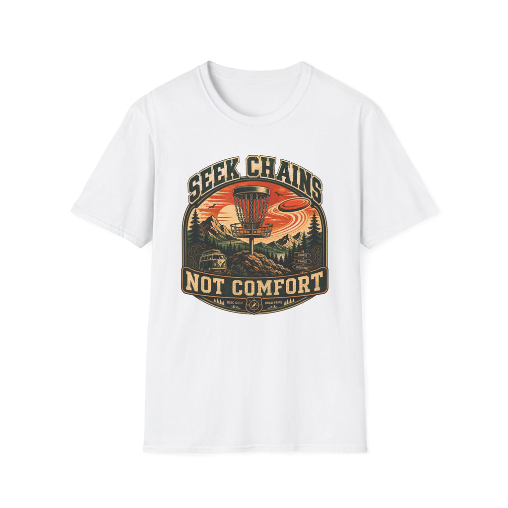 Seek Chains Not Comfort Vintage Disc Golf T-Shirt