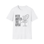 Hyzer Tree Repeat Vintage Disc Golf T-Shirt