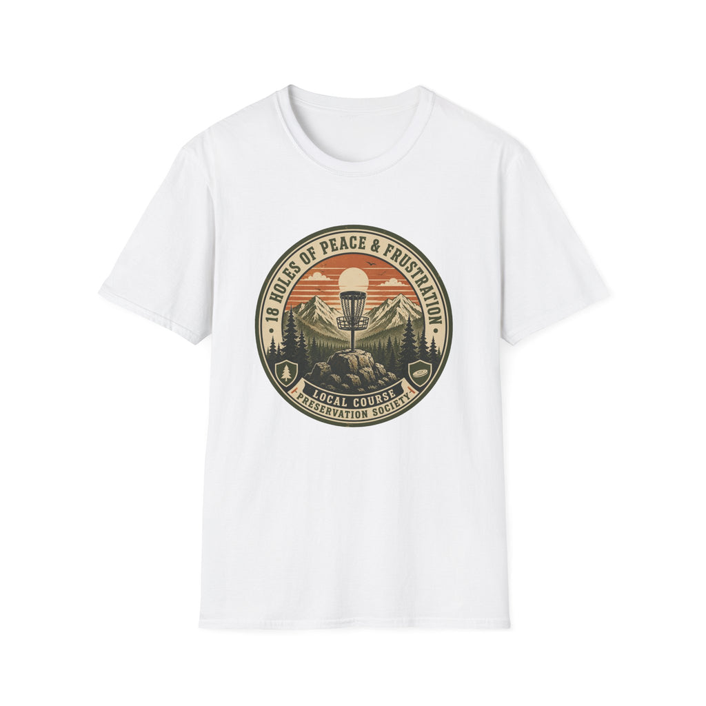 18 Holes of Peace & Frustration Vintage Disc Golf T-Shirt
