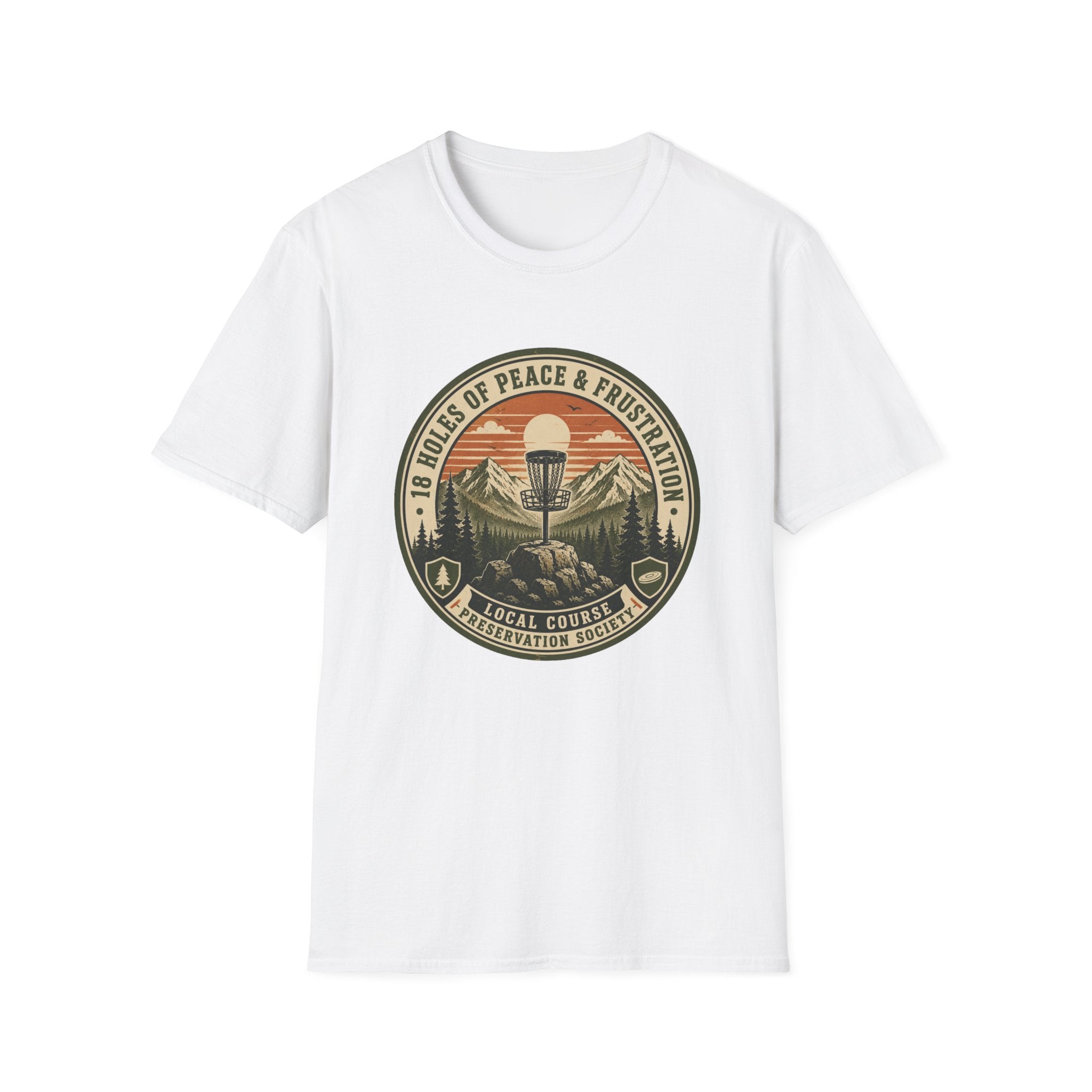18 Holes of Peace & Frustration Vintage Disc Golf T-Shirt