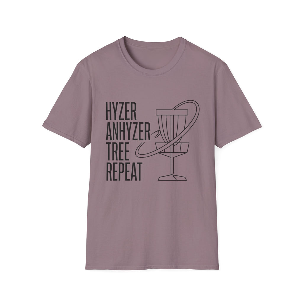 Hyzer Tree Repeat Vintage Disc Golf T-Shirt