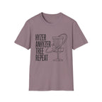 Hyzer Tree Repeat Vintage Disc Golf T-Shirt