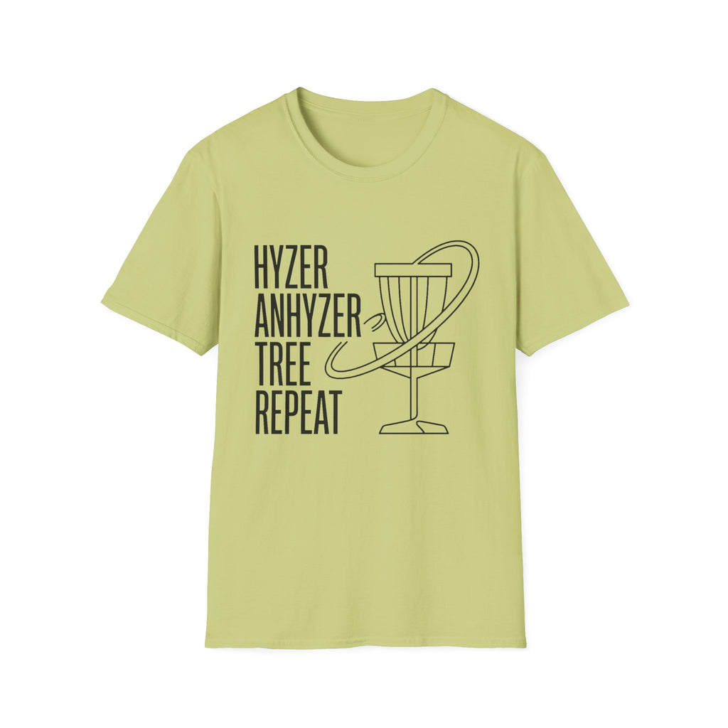 Hyzer Tree Repeat Vintage Disc Golf T-Shirt