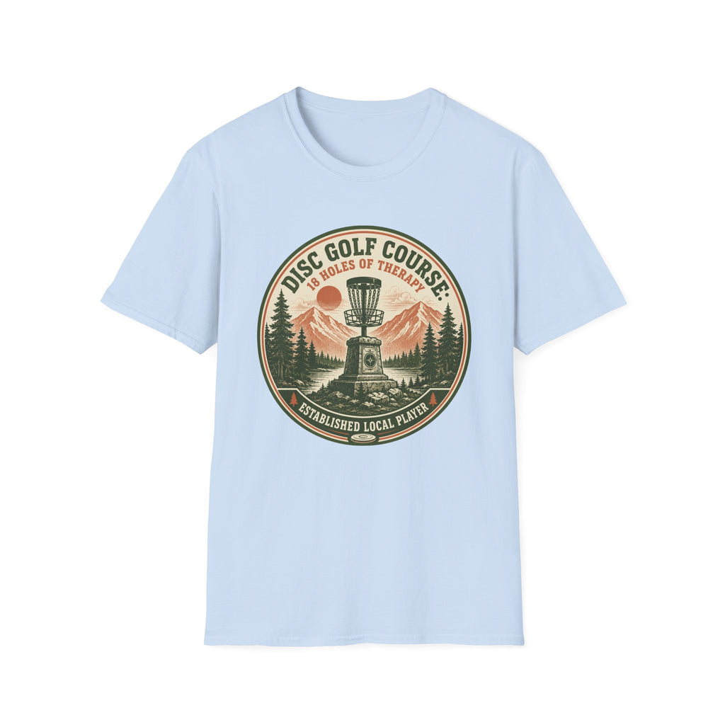 18 Holes of Therapy Vintage Disc Golf T-Shirt