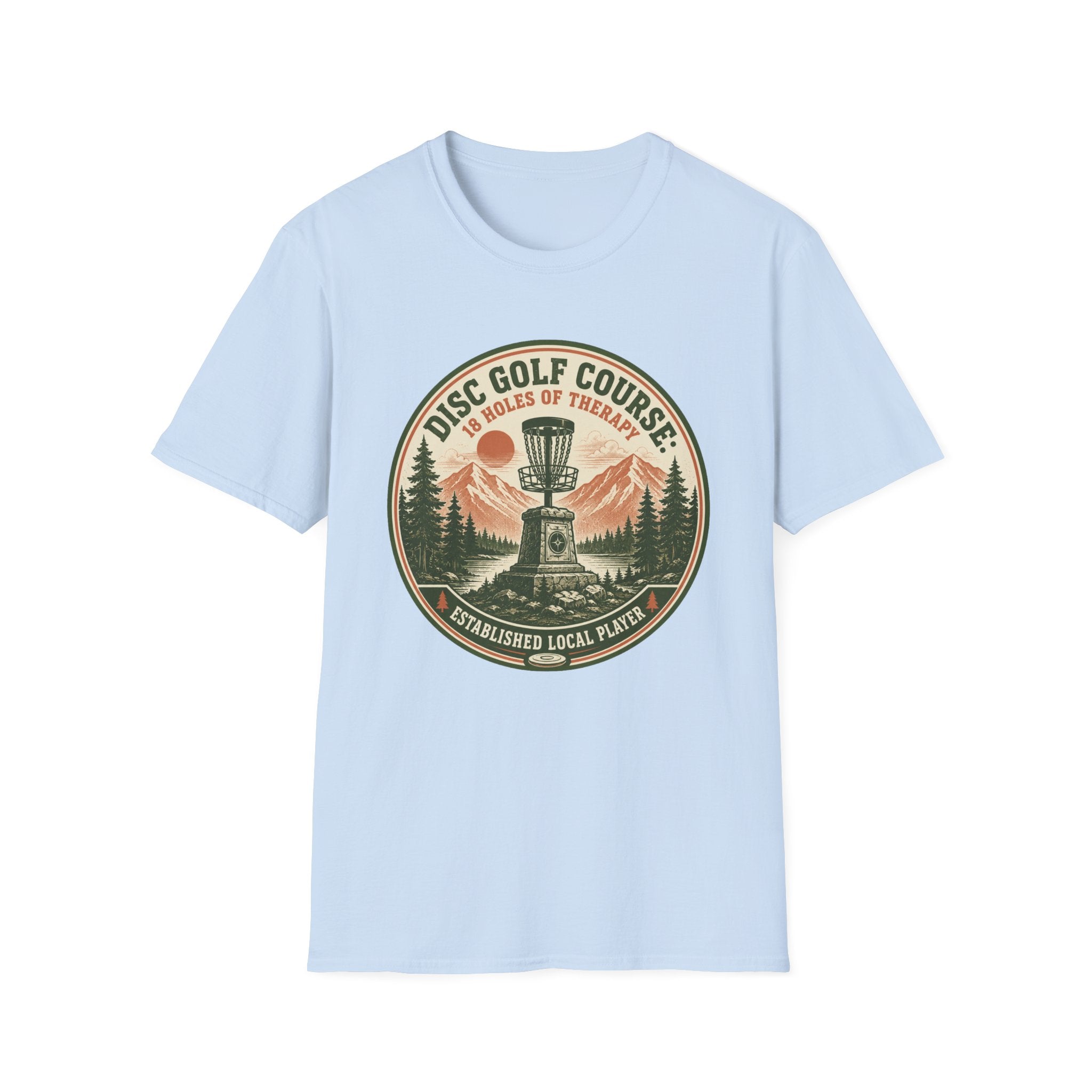 18 Holes of Therapy Vintage Disc Golf T-Shirt