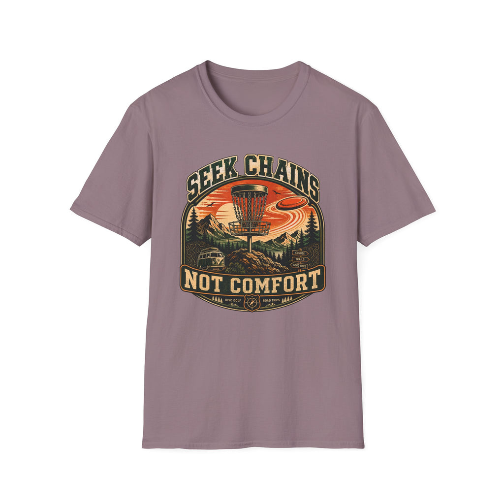 Seek Chains Not Comfort Vintage Disc Golf T-Shirt