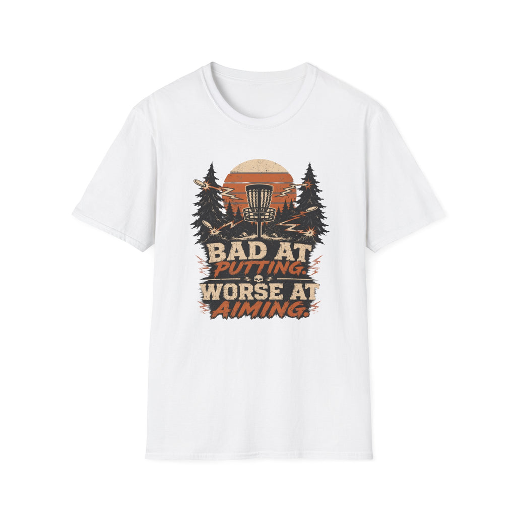 Bad at Putting - Worse at Aiming Vintage Disc Golf T-Shirt