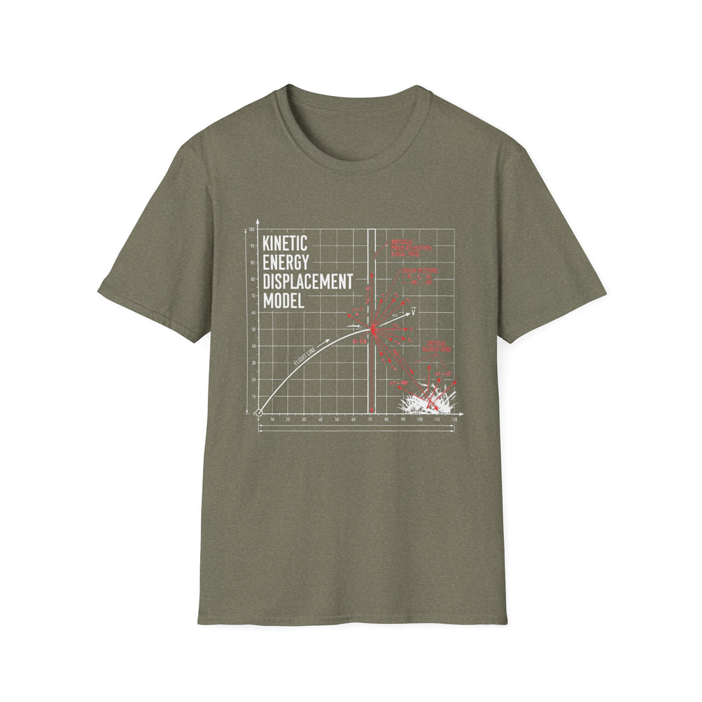 Kinetic Energy Displacement Model Vintage Disc Golf T-Shirt