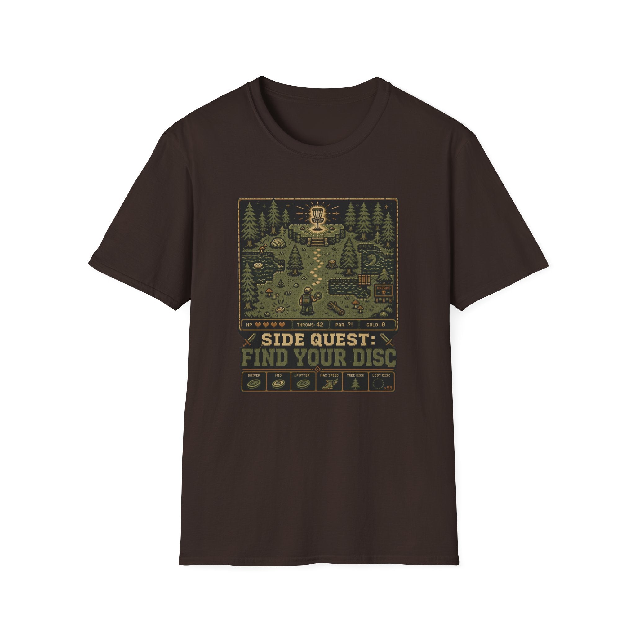 Side Quest Find Your Disc Vintage Disc Golf T-Shirt