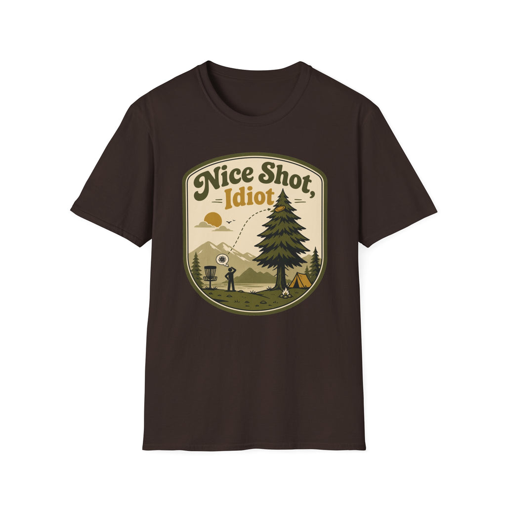Nice Shot Idiot Vintage Disc Golf T-Shirt