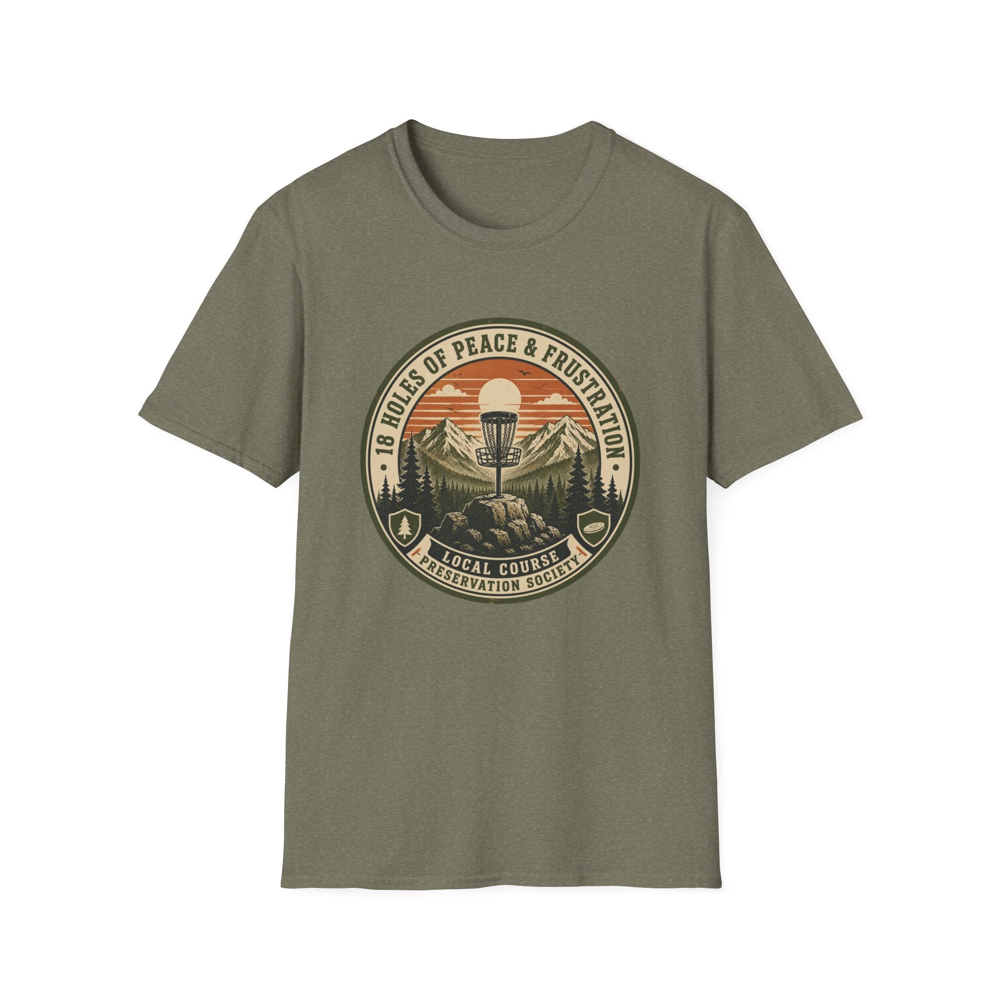 18 Holes of Peace & Frustration Vintage Disc Golf T-Shirt