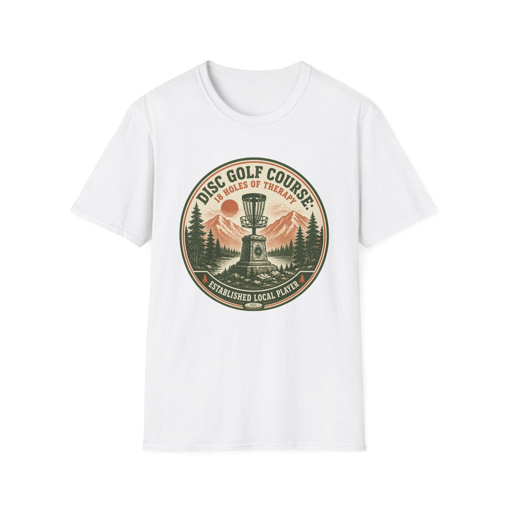 18 Holes of Therapy Vintage Disc Golf T-Shirt
